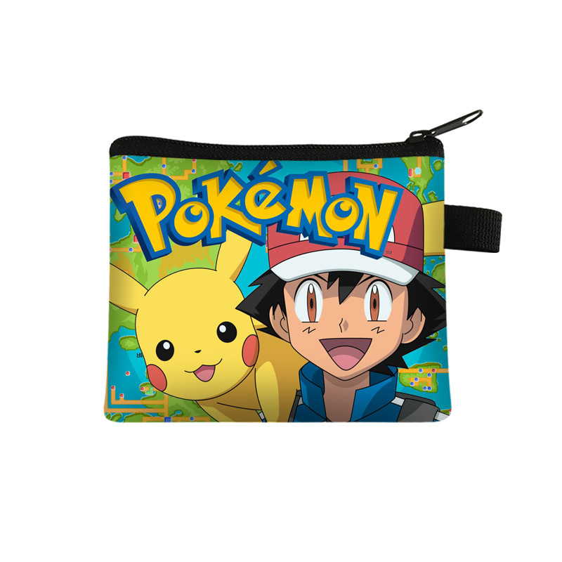 2022 Baokemeng Game Peripheral Polyester Coin Purse pikachu Printed Coin Key Storage Bag Printable Figure