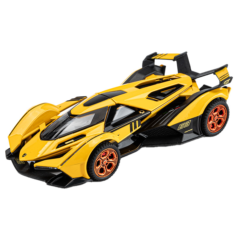 Jiaye 1:32 Lanbo V12 alloy car model sound and light pull back night market stall toys hot sale Chenghai wholesale