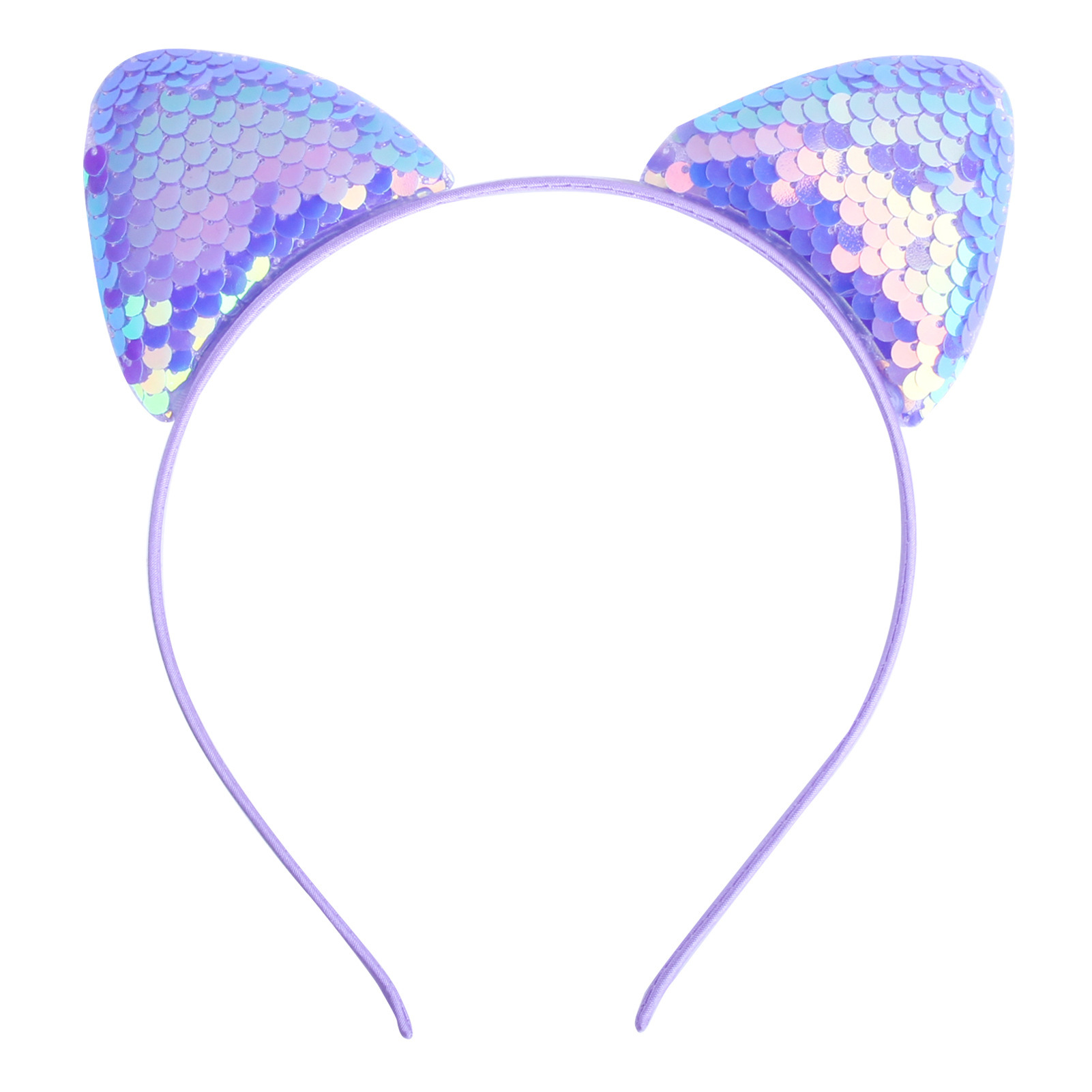 Cross-border sequined cat ear hairband children's cute cartoon diy cat accessories fabric headband hair accessories direct sales