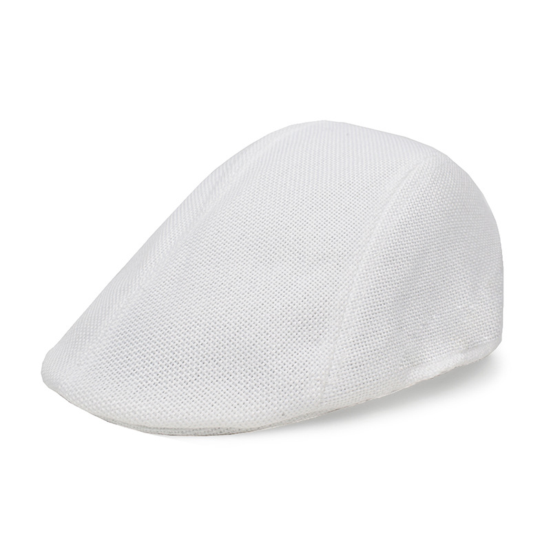 Foreign Trade Cotton Linen Beret Men's Retro Cap Middle-aged and Elderly Hat Simple Light Plate Thin Summer Forward Cap