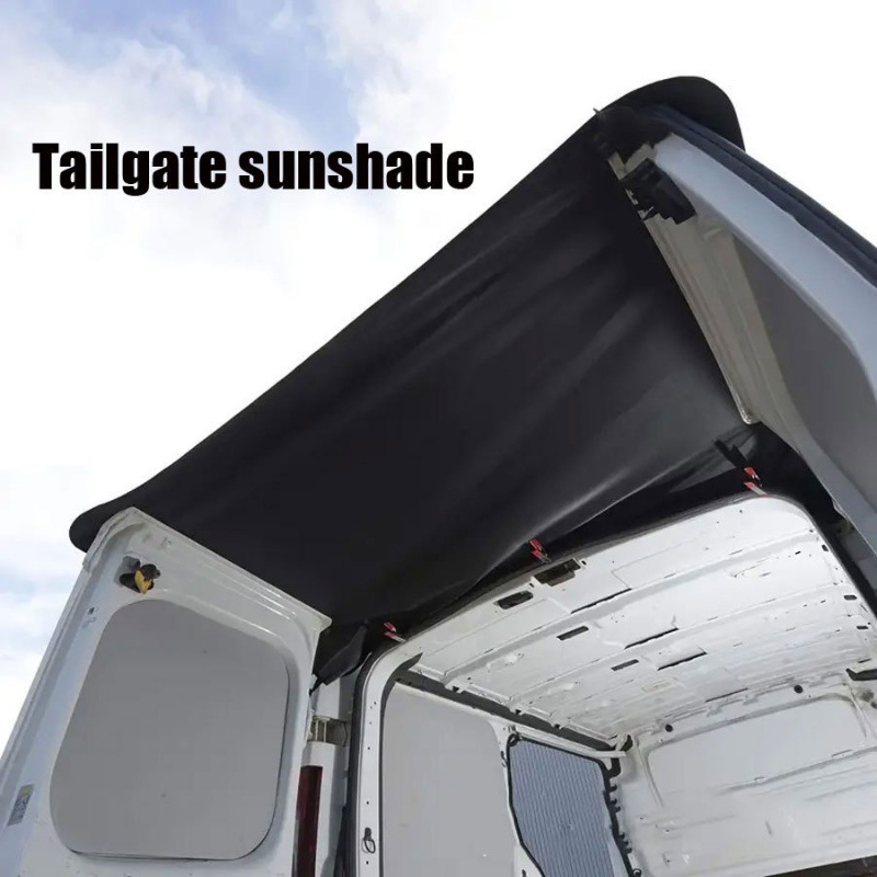 Thickened Waterproof Sunshade Oxford Cloth Tail Door Sunshade for RV Transport RV Barn Cover Rain Cover Sunshade