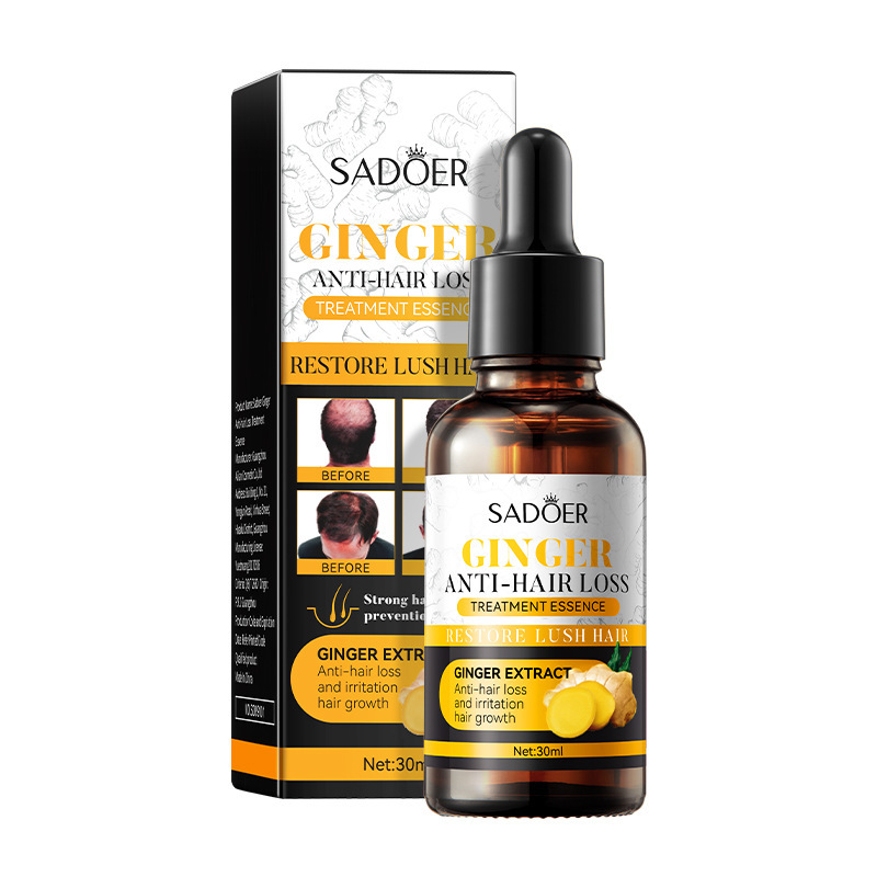 Foreign Trade Cross-border SADOER Ginger Hair Care Essence Repair Improvement Dry Curly Hair Oil Essence Wholesale