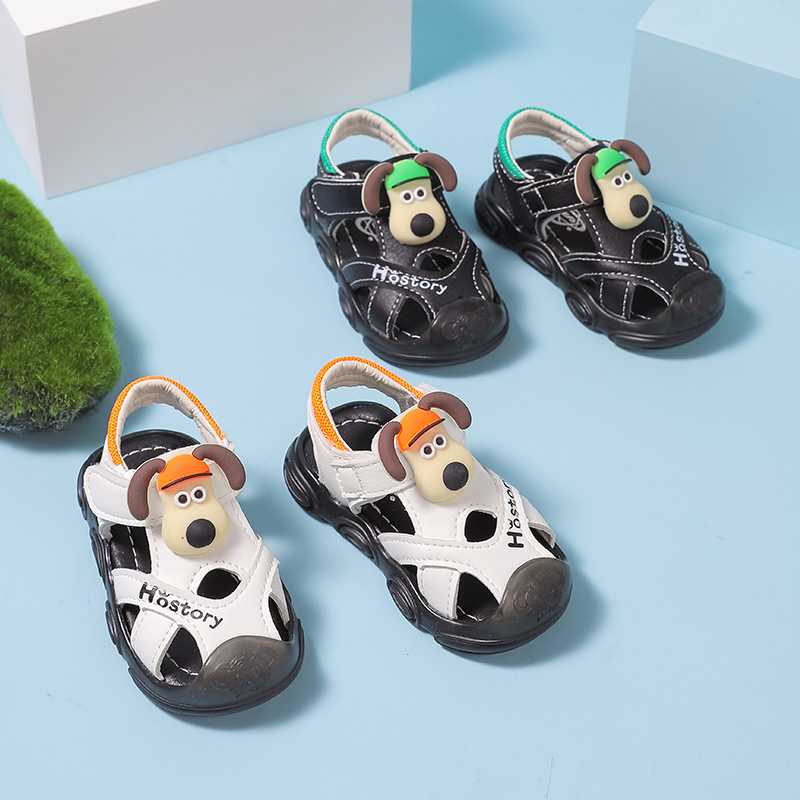 Soft Sole Baby Toddler Shoes Summer Cartoon Cute Boy Baby Sandals Anti-Kick Velcro Girl Kids Shoes Wholesale