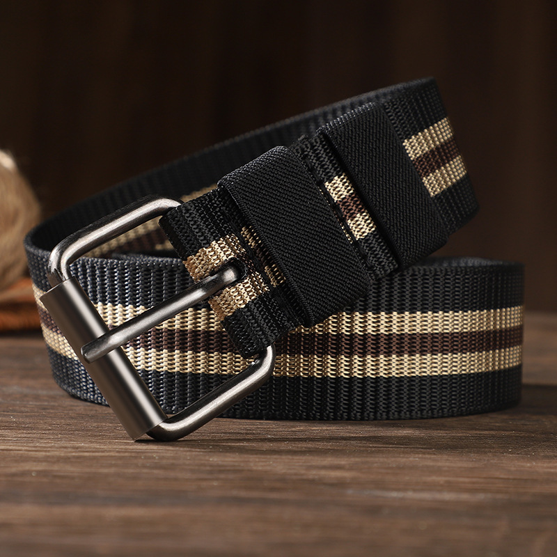 Factory Direct Sales New nylon pin buckle belt men's casual all-match lengthened military training pants belt outdoor sports belt