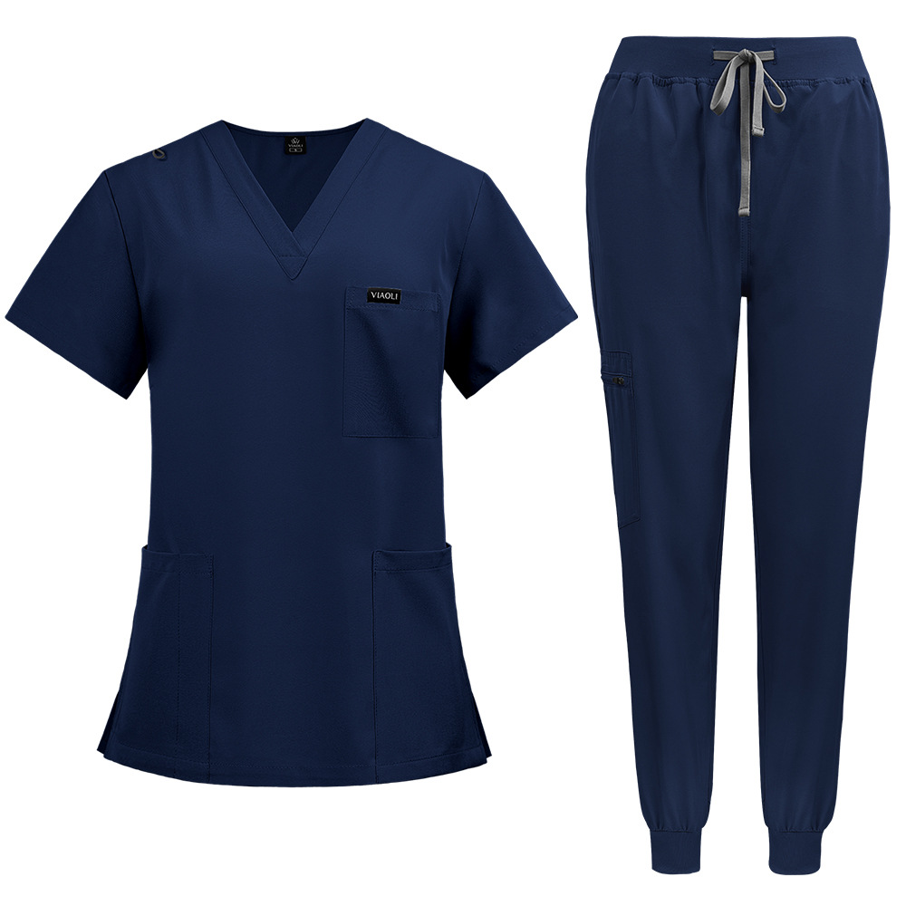 Wash clothes new men's and women's quick-drying short-sleeved surgical clothes oral nurse Medical split Hospital overalls uniform