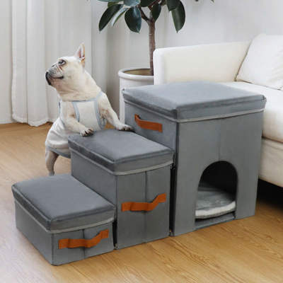 Supplies to bed sofa dog stairs folding storage dog ladder portable ramp pet stairs