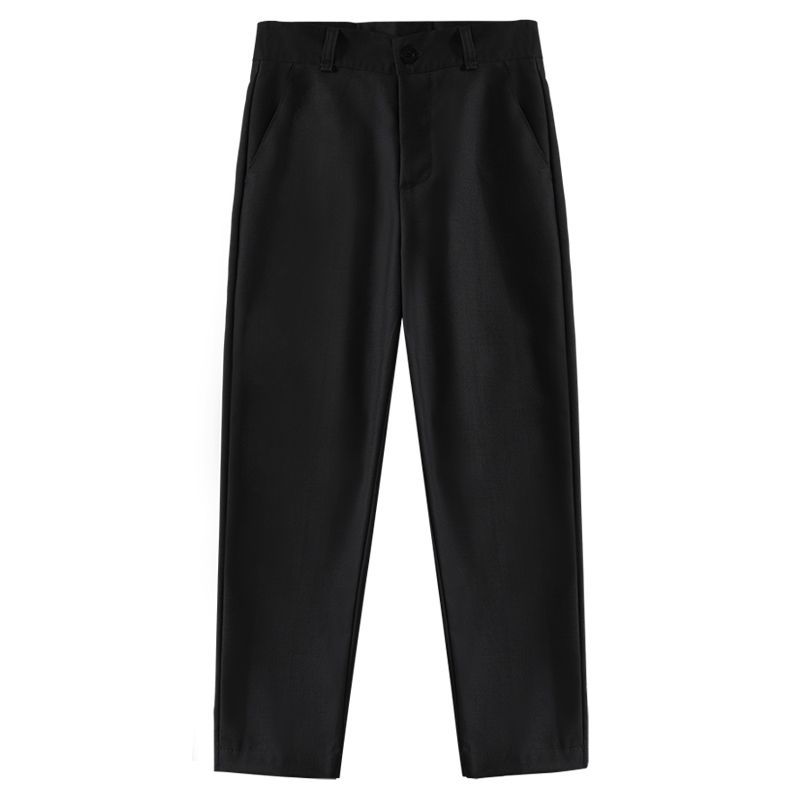 Boys' Black Trousers Children's Tibetan Blue School Uniform Pants Big Children's Strapped Pants Spring and Autumn Primary School Students' Performance Suit Pants