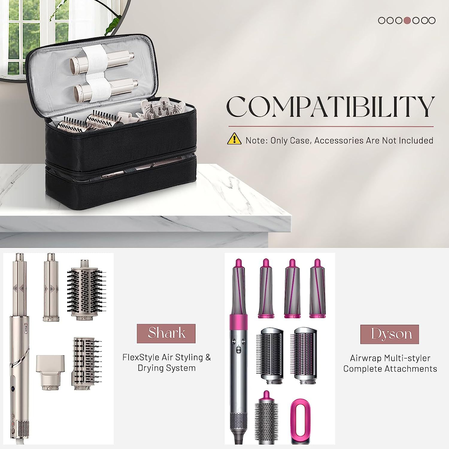 Amazon new Shark Flexstyle Ideashop double layer suitcase curling iron tool bag