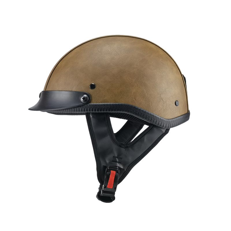 Cross-border foreign trade version American retro half helmet leather helmet scooter half cover Summer men and women