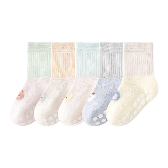 Baby floor socks summer thin mesh category a newborn girls boys children toddler non-slip baby socks