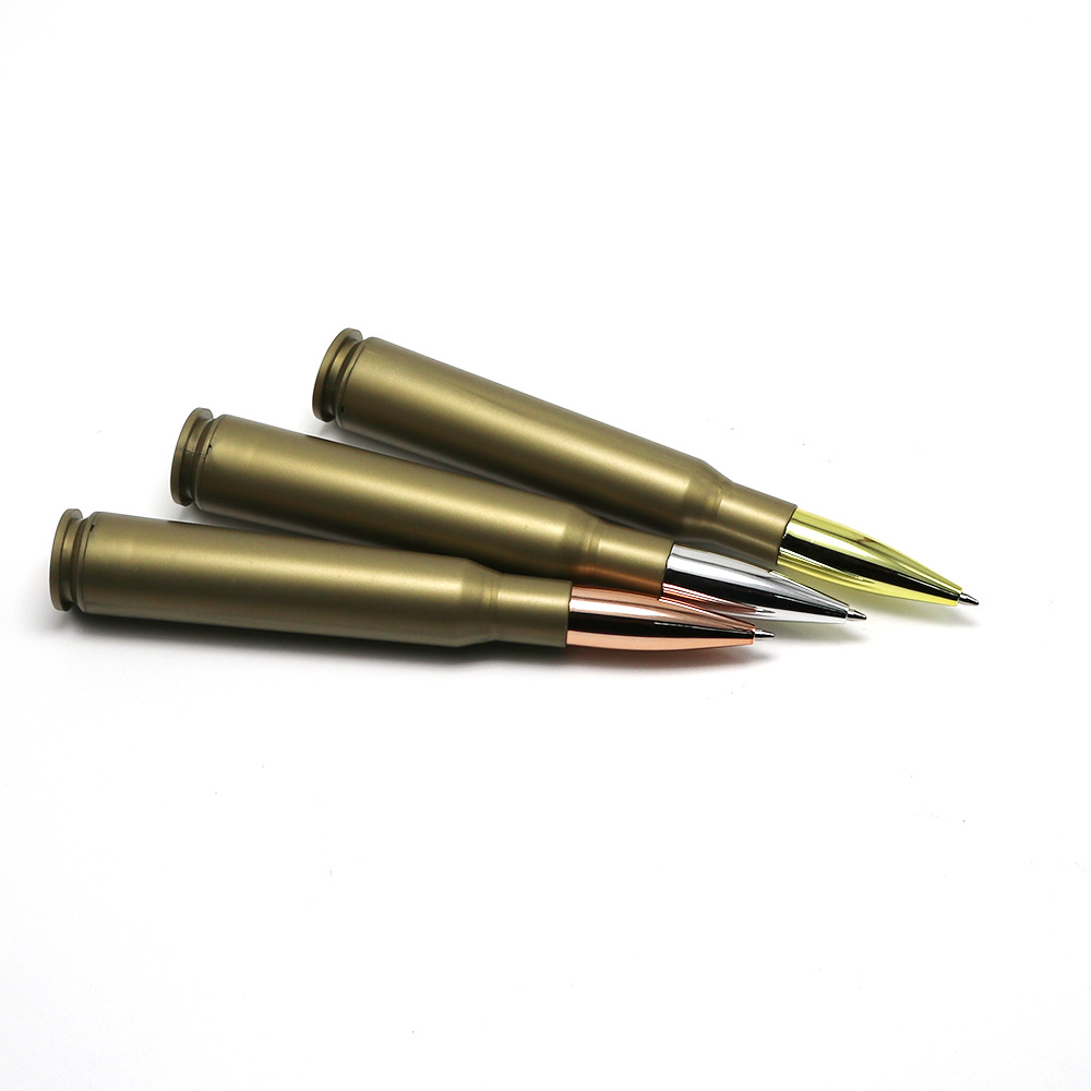 Creative bullet shape ballpoint pen simulation bullet weapon advertising pen student toy twist twist ball pen