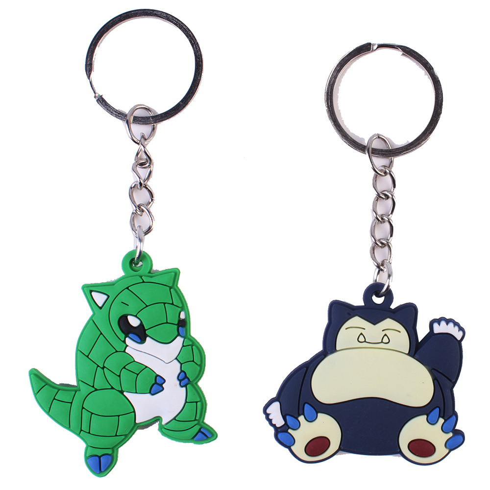 [Pokémon] key chain PVC key chain double-sided key chain bag pendant decoration Amazon explosions