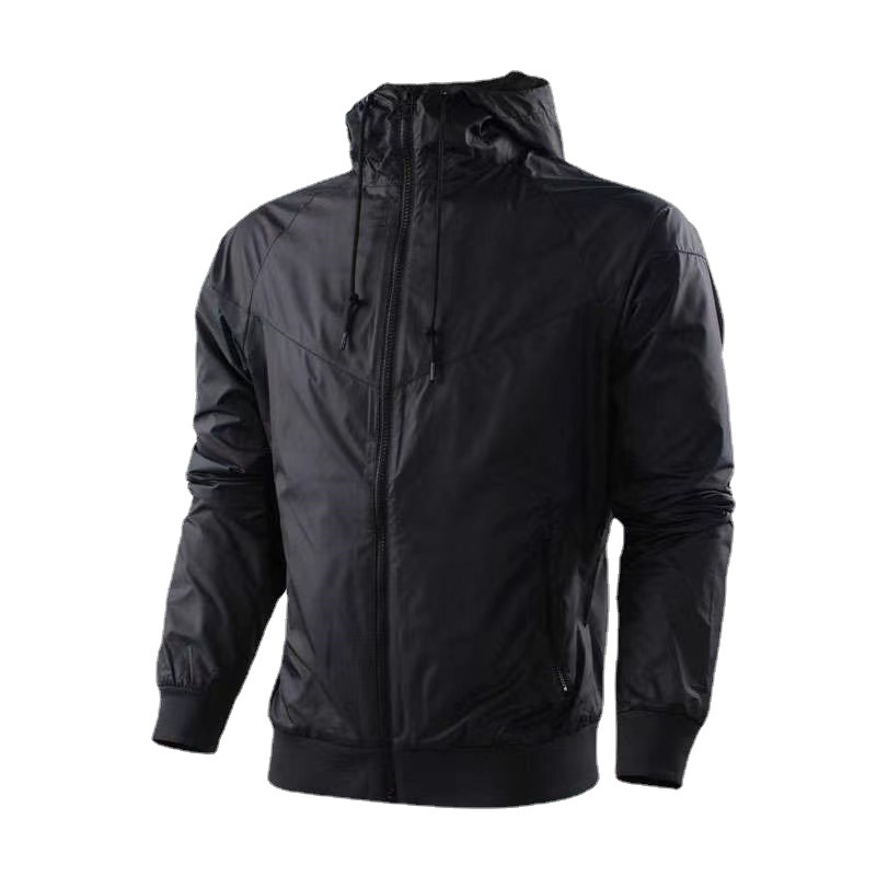 Foreign Trade Printed LOGO Outdoor Sports Men's Coat Spring and Autumn Windproof Hooded Jacket Men's Thin Windbreaker Men's Jacket