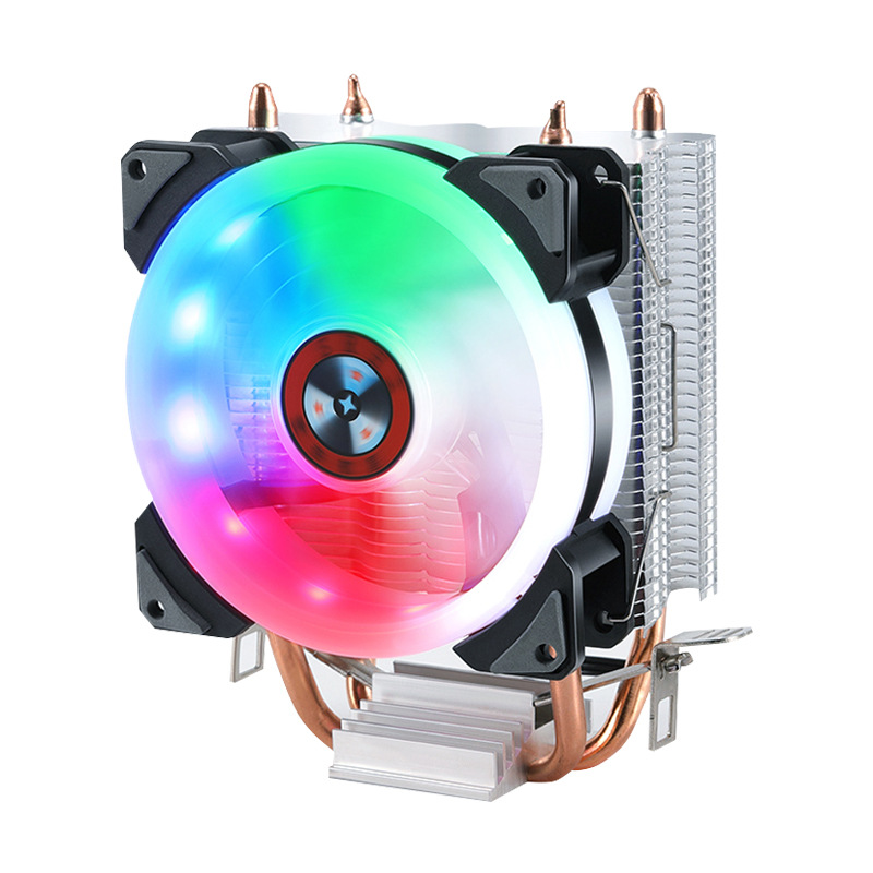 Desktop computer 4 copper tube cpu radiator mute 1155 air cooling cooling fan computer cpu fan cooling
