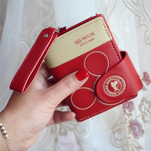2024 New Cross-border Wallet Women's Short Fashion Student Korean Style Cute Fresh Style Zipper Small Coin Purse Card Bag