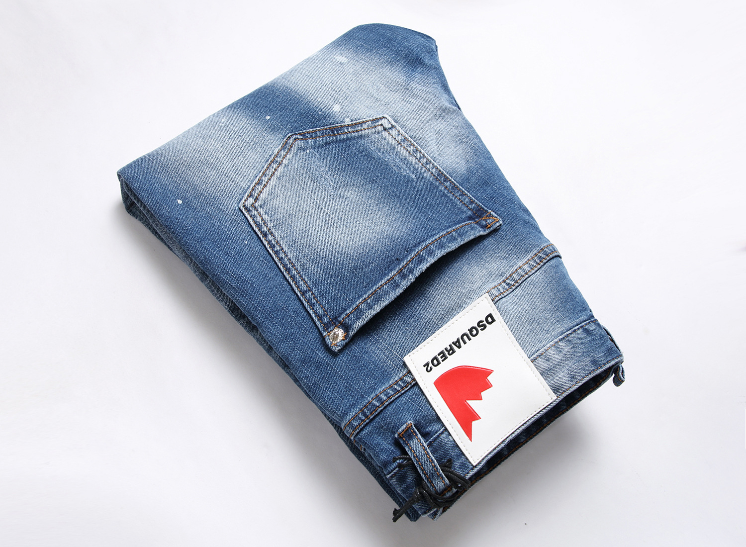 2023 autumn new street fashion men's jeans fashion ornaments trendy paint slim fit skinny mid-waist trousers