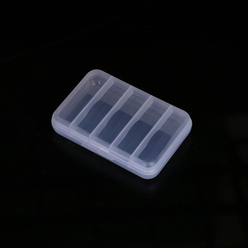 In stock earphone compartment packing box pp plastic storage box battery box transparent plastic earplugs transparent storage box