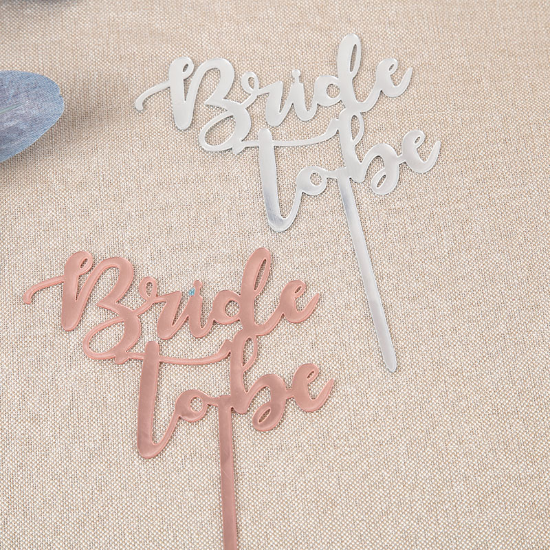New Acrylic Bride-to-be Bride Bride TOBe Cake Decorating Plate Flag Ornaments Decorating Party Arm Card