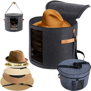 Amazon bucket hat storage box travel portable oversized pvc visual hat storage box portable straw hat box