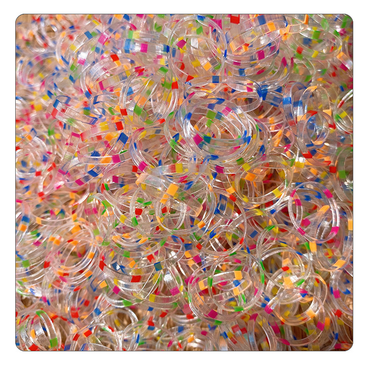 Girls' Disposable Rubber Band Tie Hair Does Not Hurt Hair Small Children's Hair Band Hair Rope Cute Baby Color Rubber Band