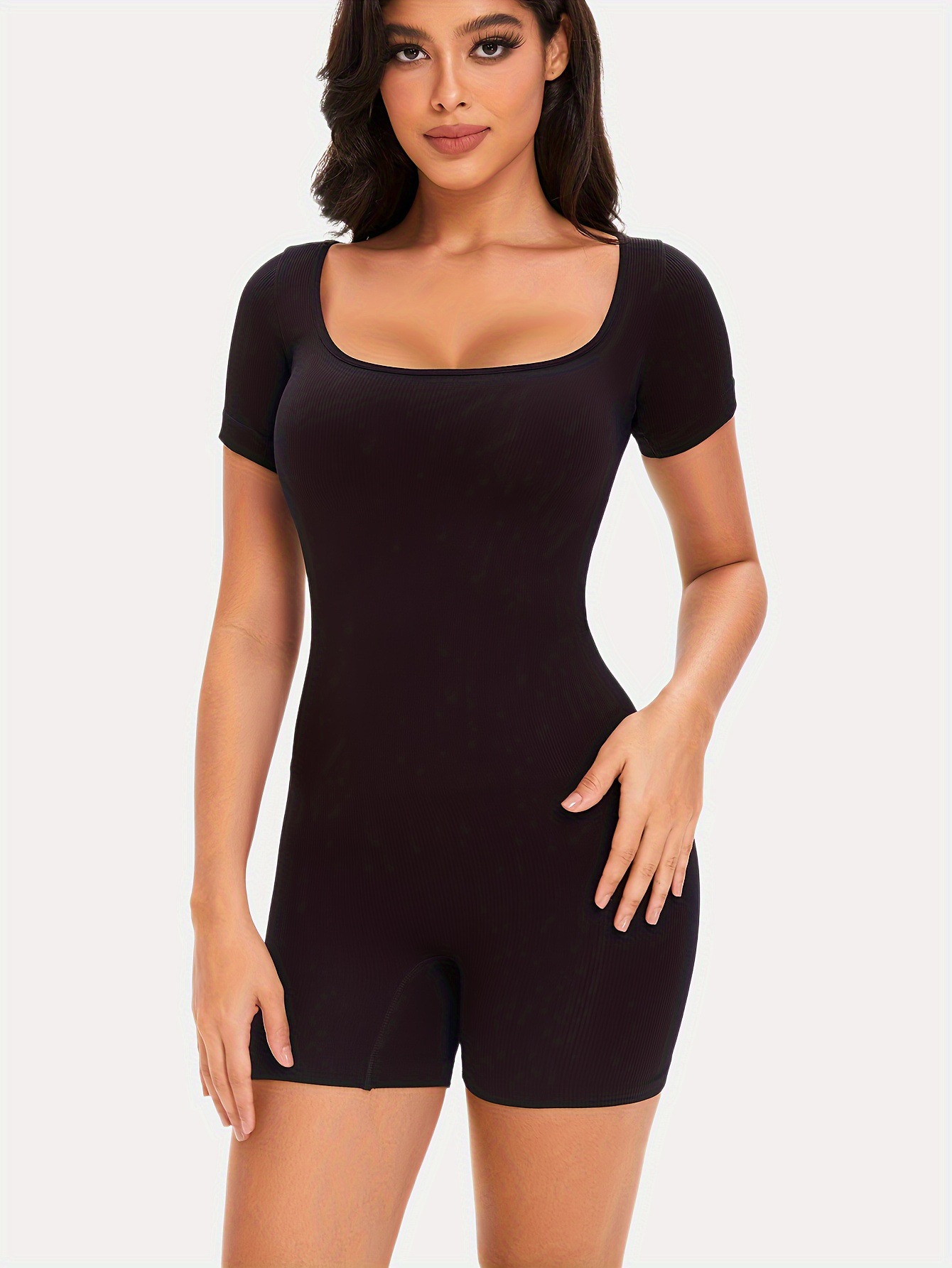 Cross-border plus size Body Shaping Women's Body Shaping Abdominal Seamless Short-sleeved Tunic Yoga Body Shaping European and American_voghion.com