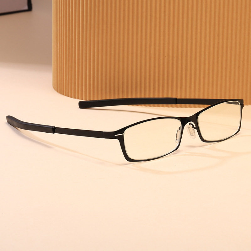 Douyin Same Style Steel Ultra Light Anti-Blue Light Presbydering Glasses Men's and Women's Box Metal High-Definition Presbydering Glasses Box 860