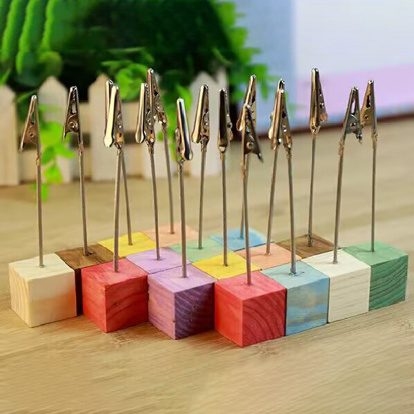 DIY color log message holder creative desktop pendulum message holder note holder photo holder 12 options fish clip