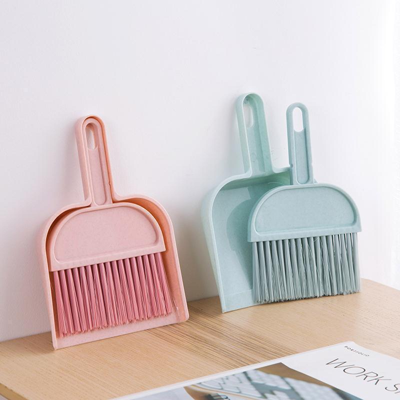 Desktop broom dustpan suit PCs children's pet cleaning small broom student mini broom dustpan combination
