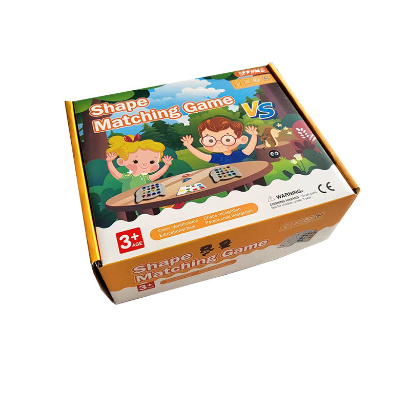 Cartoon Children's Double Battle Geometric Matching Montessori Game Desktop Parent-Child Thinking Training Educational Toy