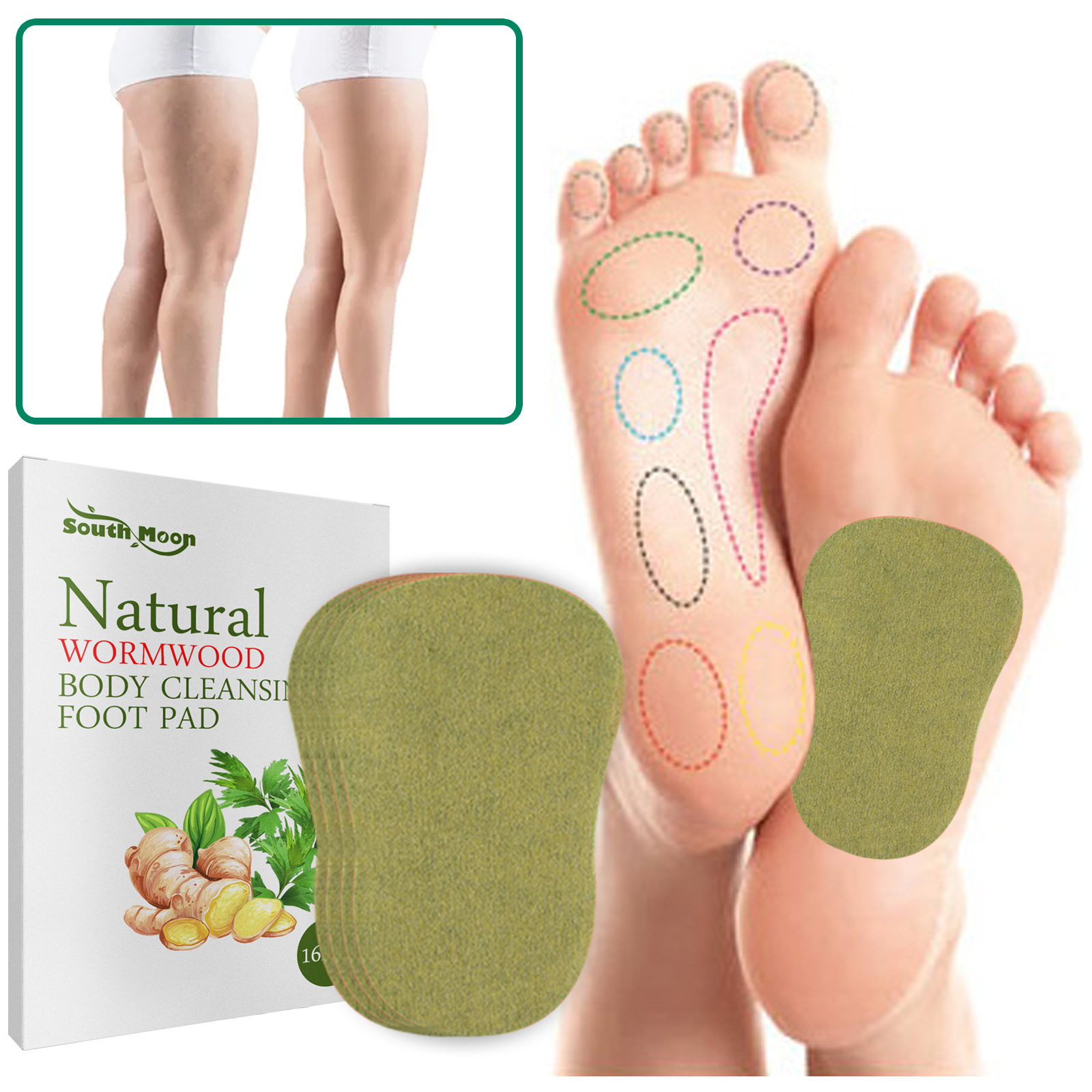 South Moon Wormwood body cleansing foot patch to relieve body slimming and body shaping to relieve body pressure foot care patch