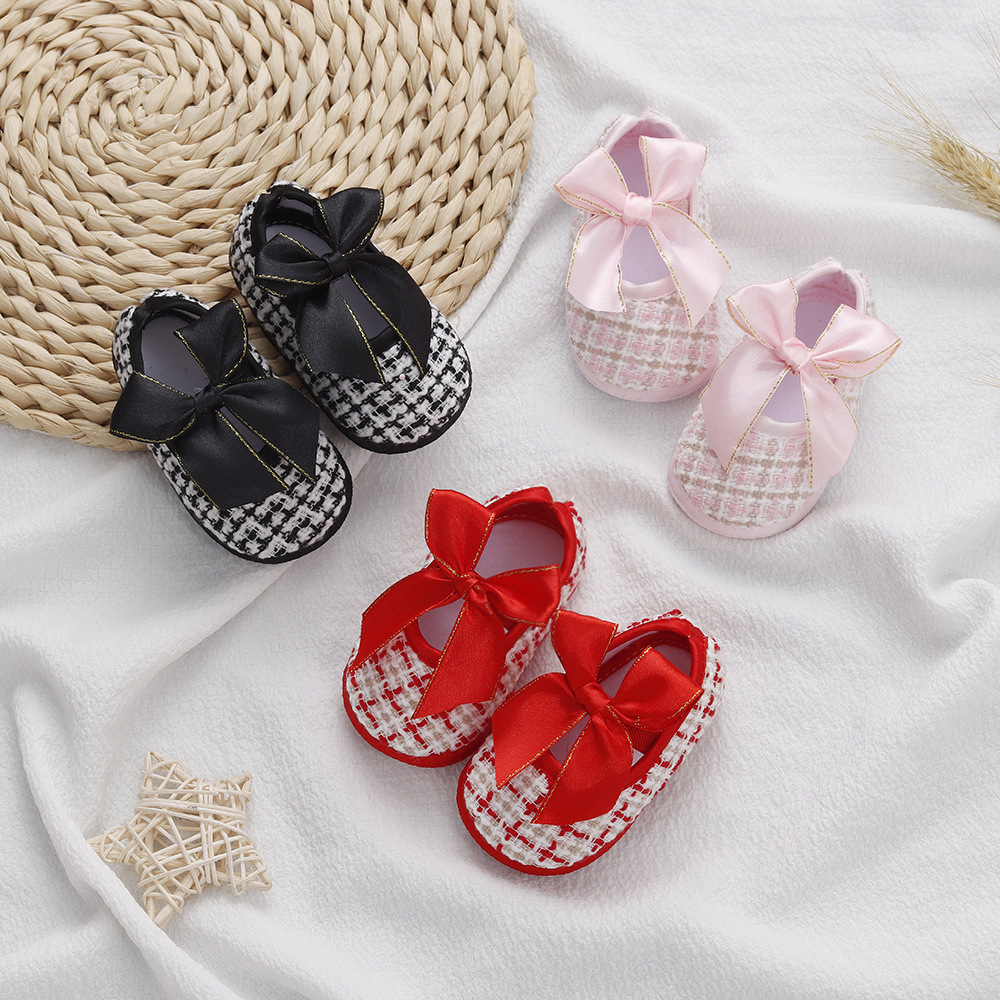 2022 new Chanel style baby shoes 0-1 years old newborn baby princess shoes soft bottom toddler shoes 3-6-9 months