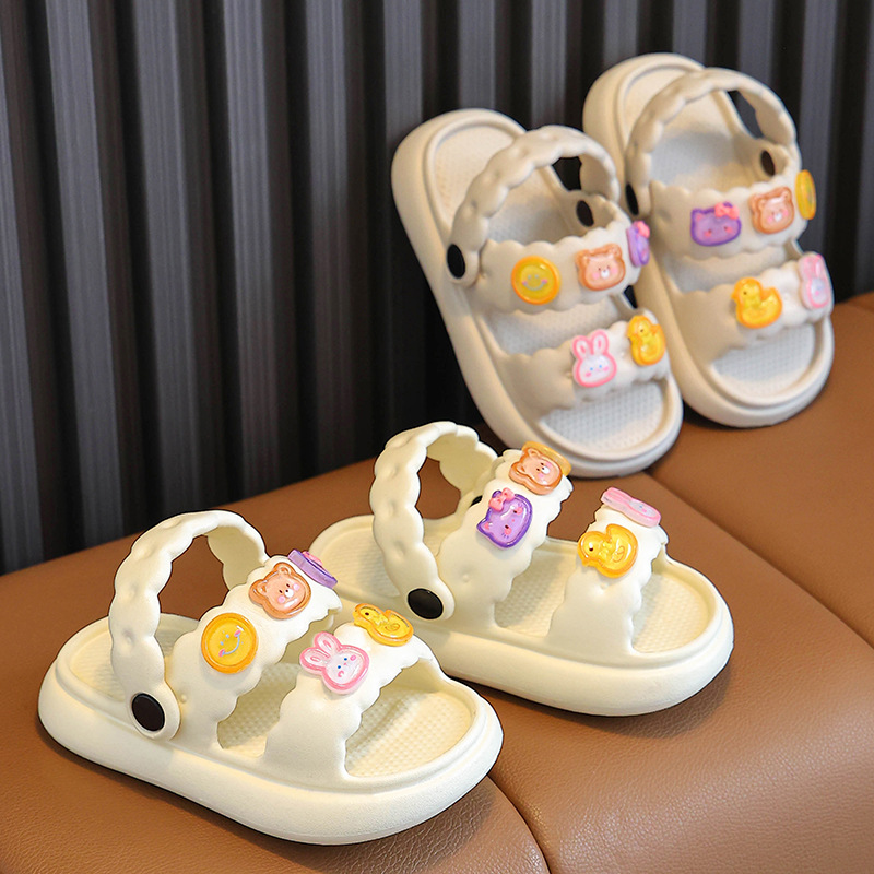 Children's sandals girls' summer 2024 new boys' and girls' baby kids' Princess soft bottom beach non-slip bath