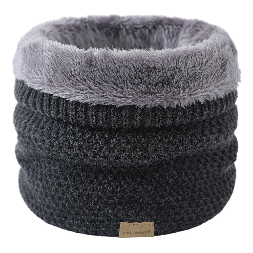 Winter men's and women's acrylic scarf fleece-lined warm collar cold protection strength high collar thickened wool single ring pullover collar