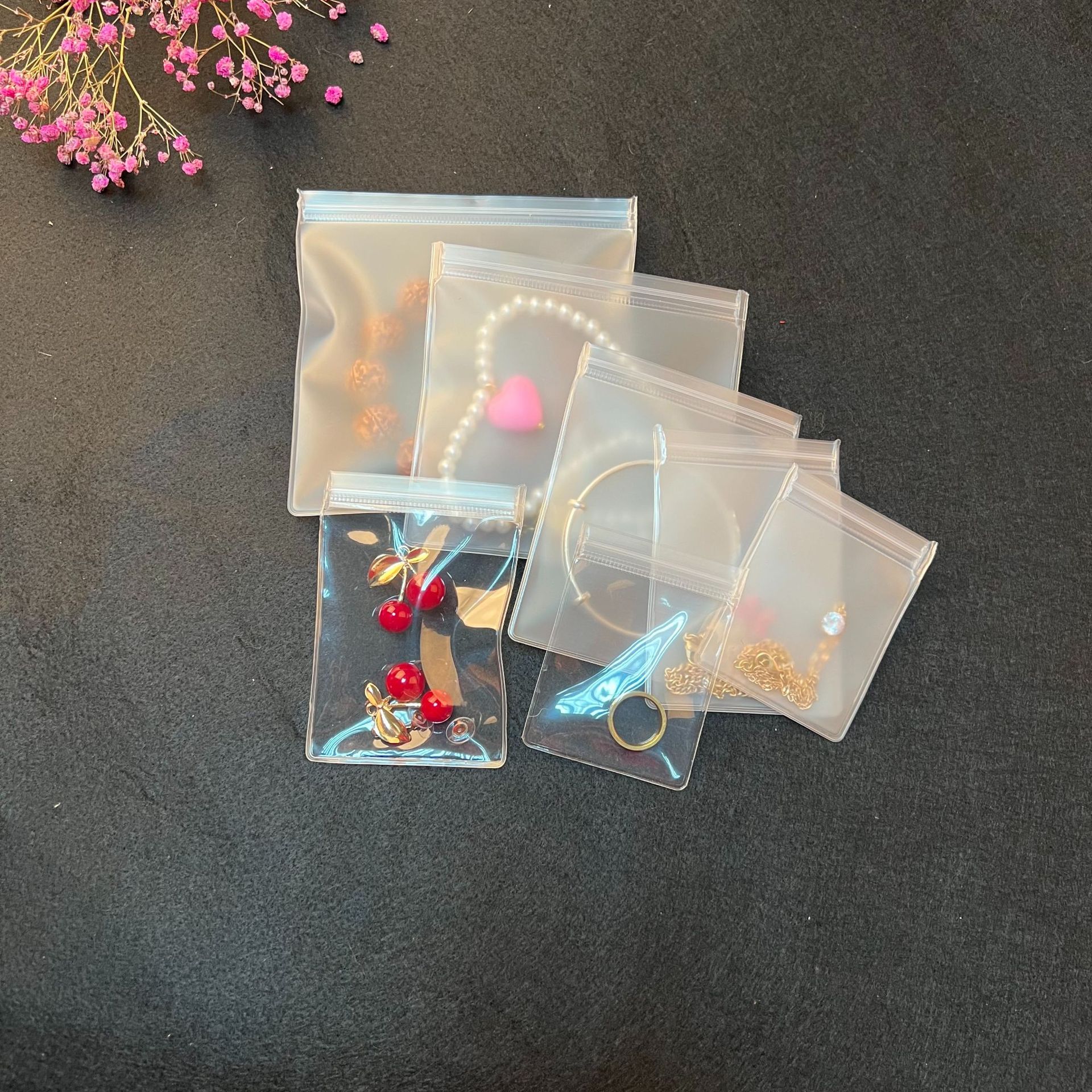 EVA Frosted Sealed Bag Dust-proof Moisture-proof Anti-oxidation Handstring Buddha Beads Cultural Play Storage Bag eva Plastic Self-sealing Bag
