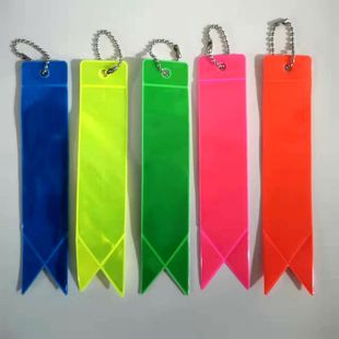 Reflective car Ribbon Motorcycle key chain pendant motorcycle decoration creative pvc reflective belt