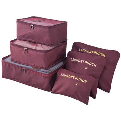 Factory wholesale Korean travel storage six-piece luggage clothing waterproof finishing bag storage bag 6-piece set