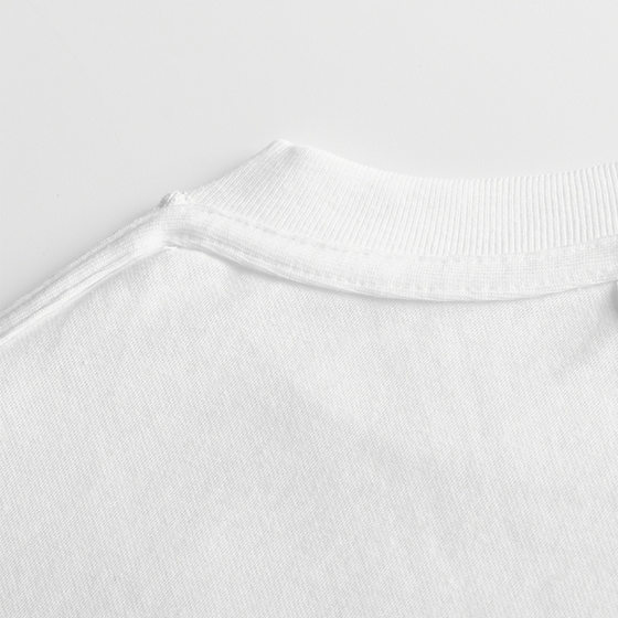 260g Heavy Cotton Long-sleeved Shoulder T-shirt Men's Inner Base White Short-sleeved Fashion Brand Half-sleeved Overalls Customized