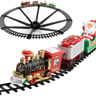 Foreign trade Christmas electric rail train electric sound and light hanging Christmas tree Christmas rail car Christmas toy