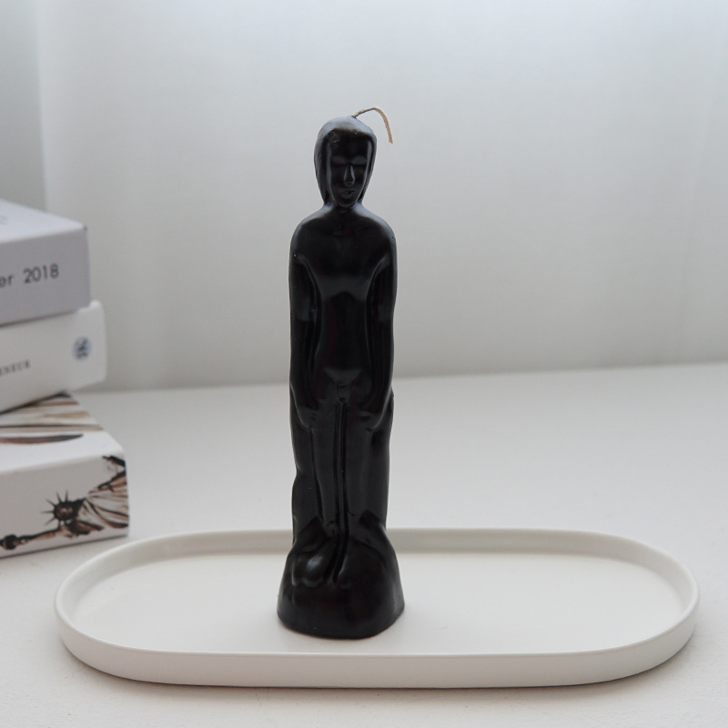Paraffin Black Man Candle