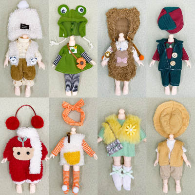 16-17cm ob11 doll clothes set 8 bjd doll dress dress 6 inch cute clothes uniform