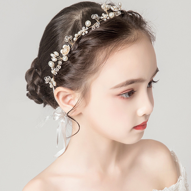 European and American Hot Selling Bridal Jewelry Beautiful Flower Handmade Beaded Headband Headband Wedding Dress Headwear Hair Accessories