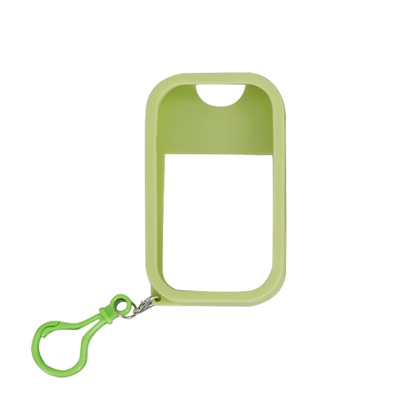 In stock 45ml card spray bottle silicone case spray box protective cover 50ml Apple bottle color with Keychain