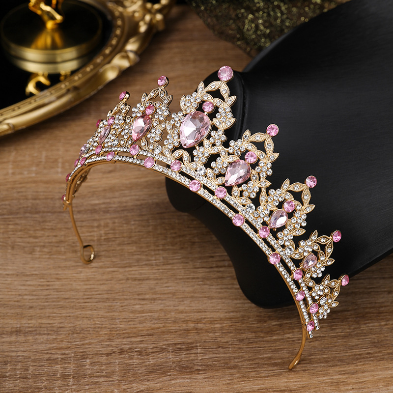 2024 new crown headdress children princess birthday crown headband wedding wedding dress accessories wholesale factory