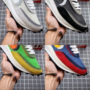 Putian Pure Original sacai Co-brand Deconstructed Running Shoes High Version High Quality Double Hook Sneakers for Men and Women