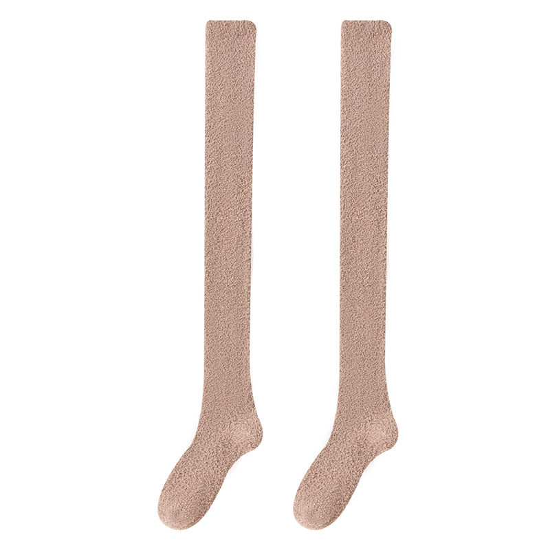 Zhuji coral velvet women's socks winter snow socks lint-free thick warm floor socks calf socks knee socks