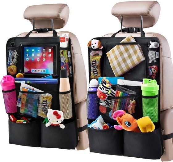 Car seat storage bag chair back storage bag storage bag iPad car hanging bag rear seat Oxford cloth anti-kick