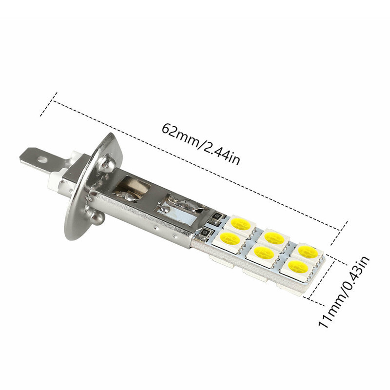 Foreign trade car LED H1/H3 fog lamp LED H1-12SMD-5050 chip bright anti-fog LED fog lamp