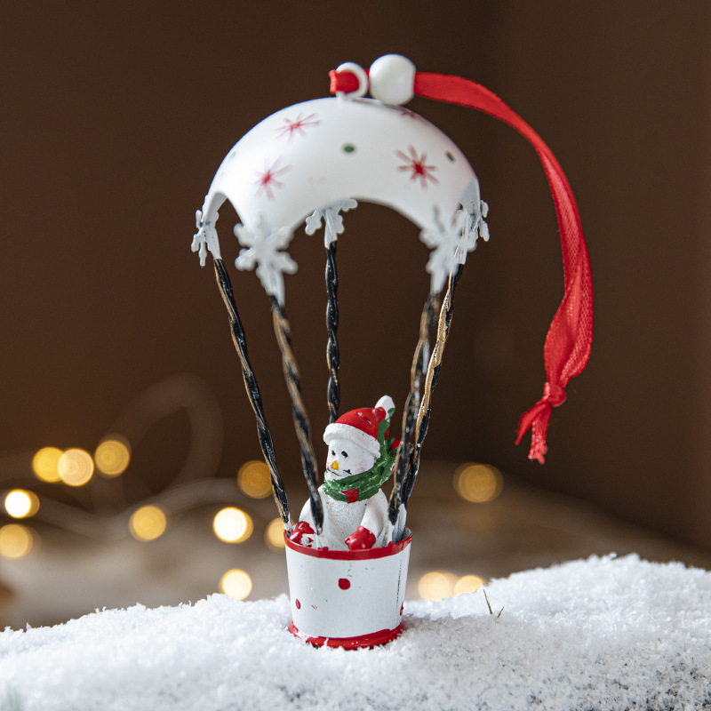 北欧鉄芸クリスマス熱気球パラシュートペンダント創意クリスマス装飾クリスマスツリーペンダント|undefined