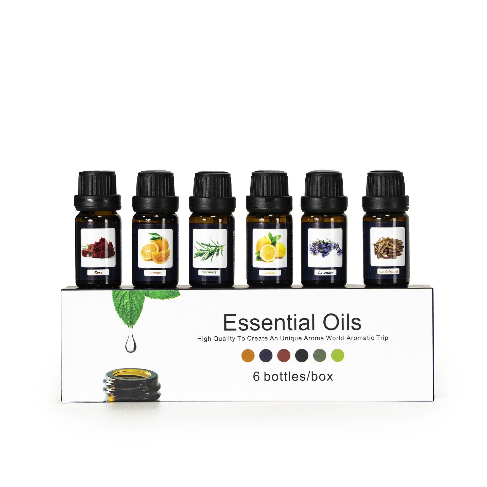 Factory Water Soluble Essential Oil Humidifier Aromatherapy Supplement 6 10ml Enlarged Essential Oil Boxes Wholesale Foreign Trade