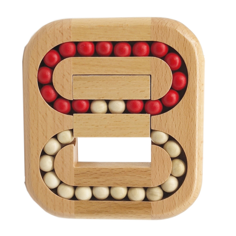 Flat Ball Children's Intelligence Development Brain Lu Ban Lock Student Adult Anti-Alzheimer's Decompression Toy Wooden